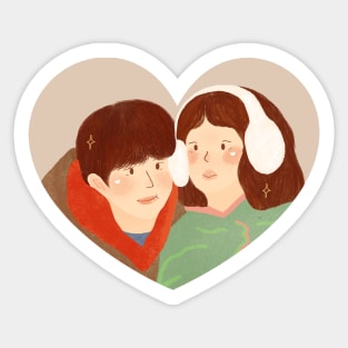 Bok Joo & Joon Hyung Heart - KDrama Sticker